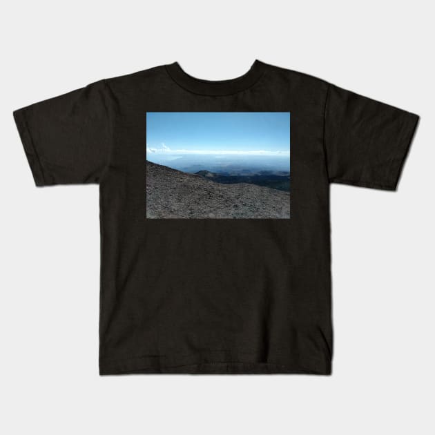 Etna long view panorama Kids T-Shirt by foxxya